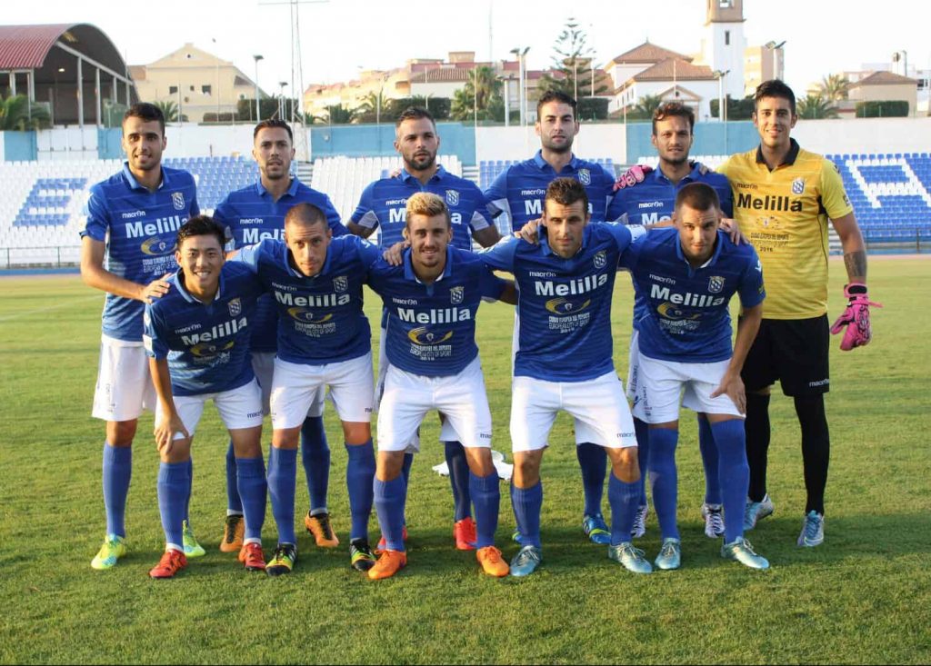 El once titular de la U.D. Melilla en el partido frente a su filial